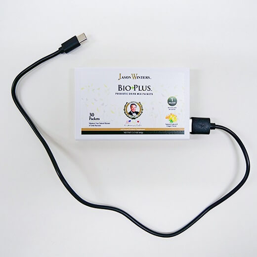 バイオプラス BOX型 オリジナル モバイルバッテリー Type-C-USBケーブル