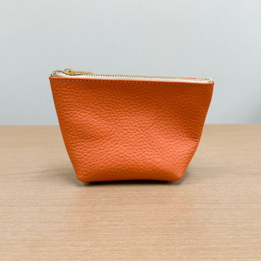 多機能性【本革スモールポーチ】(オレンジ) オレンジ オレンジ