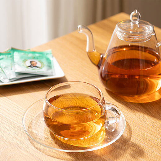 JWティー30袋ギフト 特別パッケージ入り JWティー三つ折りパンフレット イオス定番ギフト