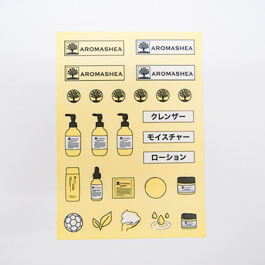 好きな場所に貼れる！アロマシアシール 耐水 3枚セット