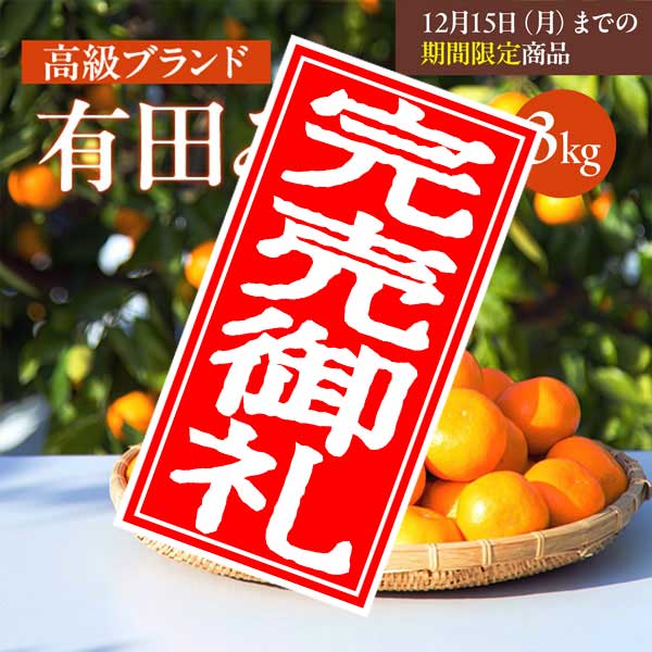 有田みかん 3㎏ 早和果樹園