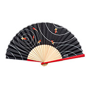 暑い夏に 扇子(金魚_赤)耐水性・難燃性 ケース付き