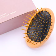 アロマシア ゴールドヘアブラシ 【ハンディタイプ】　帯電防止　24金コーティング