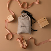 アロマシア ラッピングバッグ AROMASHEAロゴ入り 巾着バッグ 贈り物におすすめ